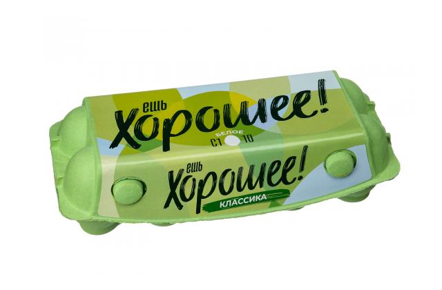 Яйцо куриное Ешь хорошее С1 белое 10 шт Яйцо куриное Ешь хорошее С1 белое 10 шт